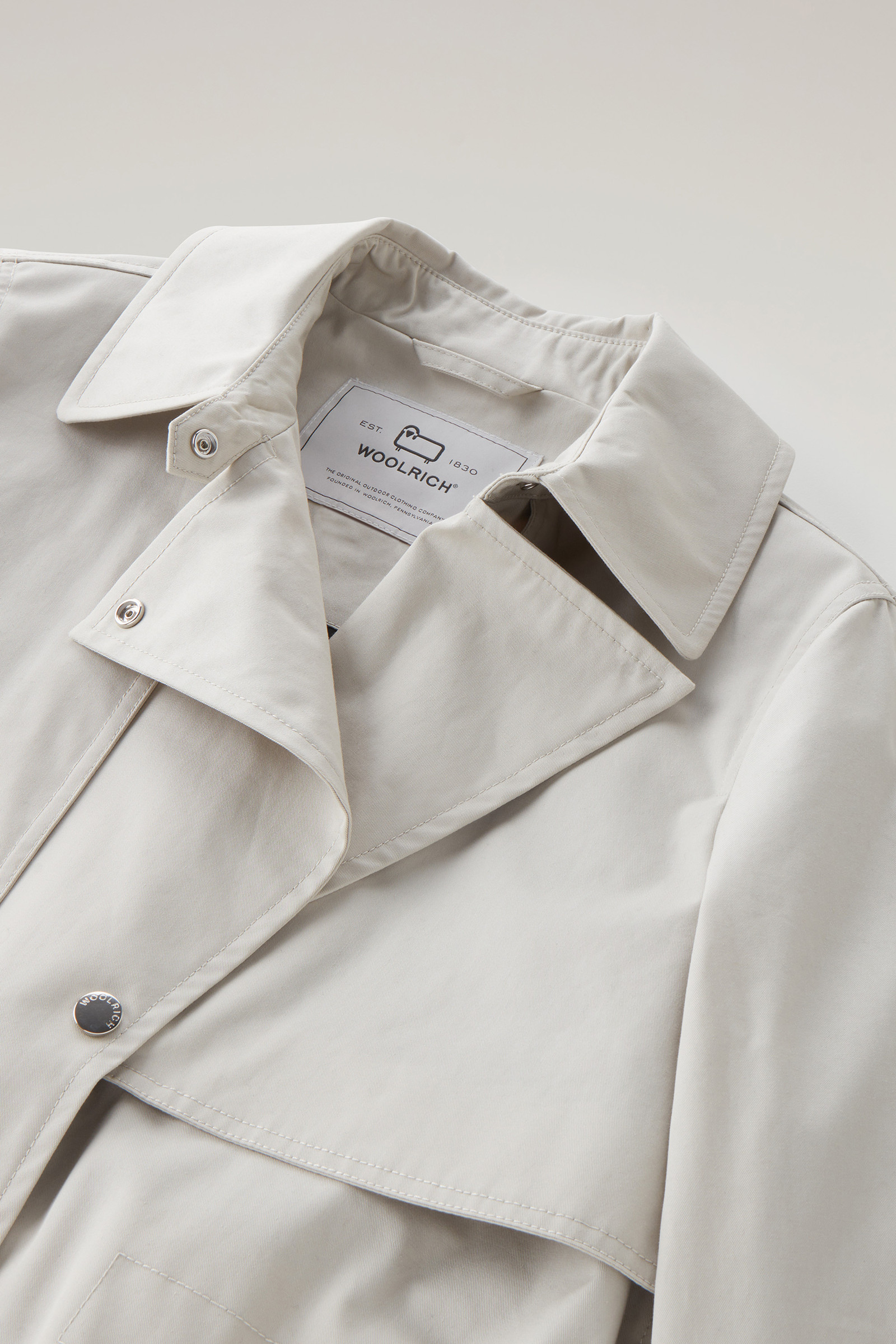 Trenchcoat Havice aus reiner Baumwolle weiß photo 6 | Woolrich