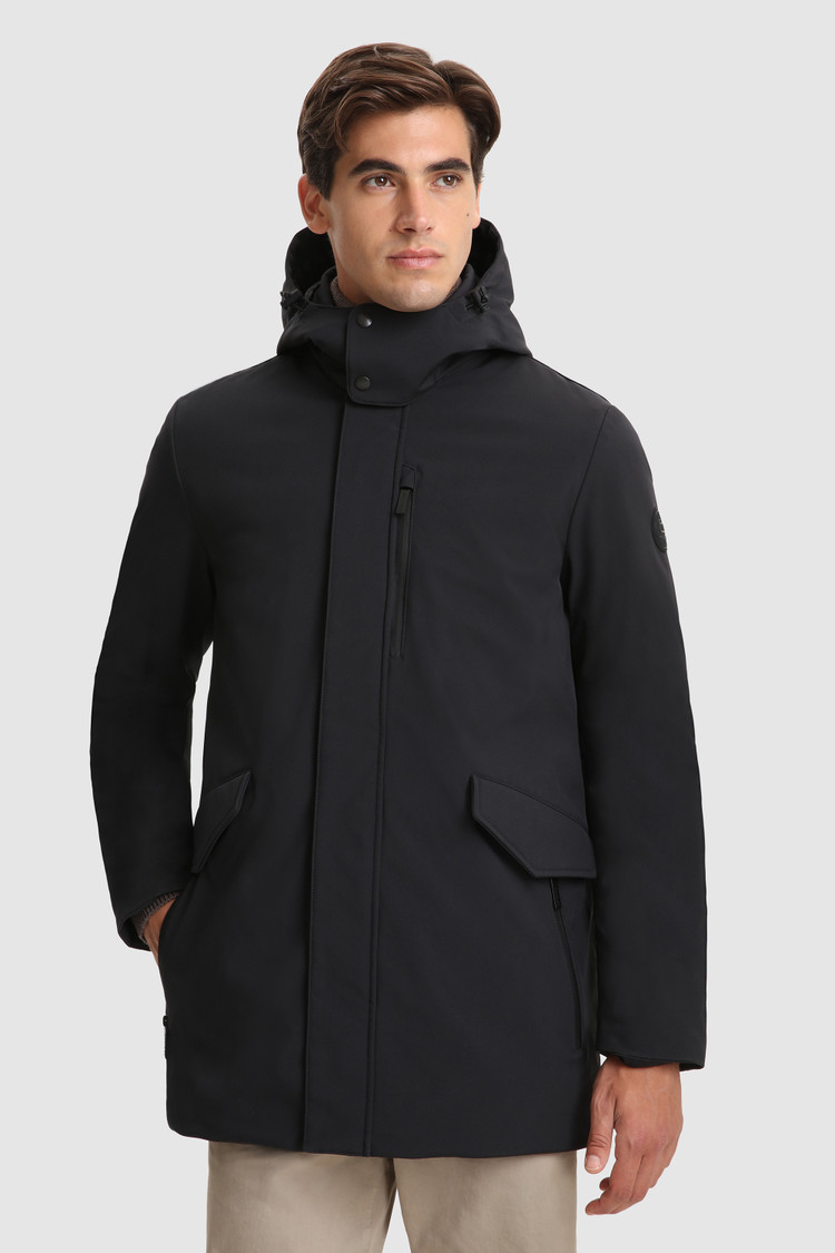 Giacca Barrow Mac in soft shell con cappuccio removibile