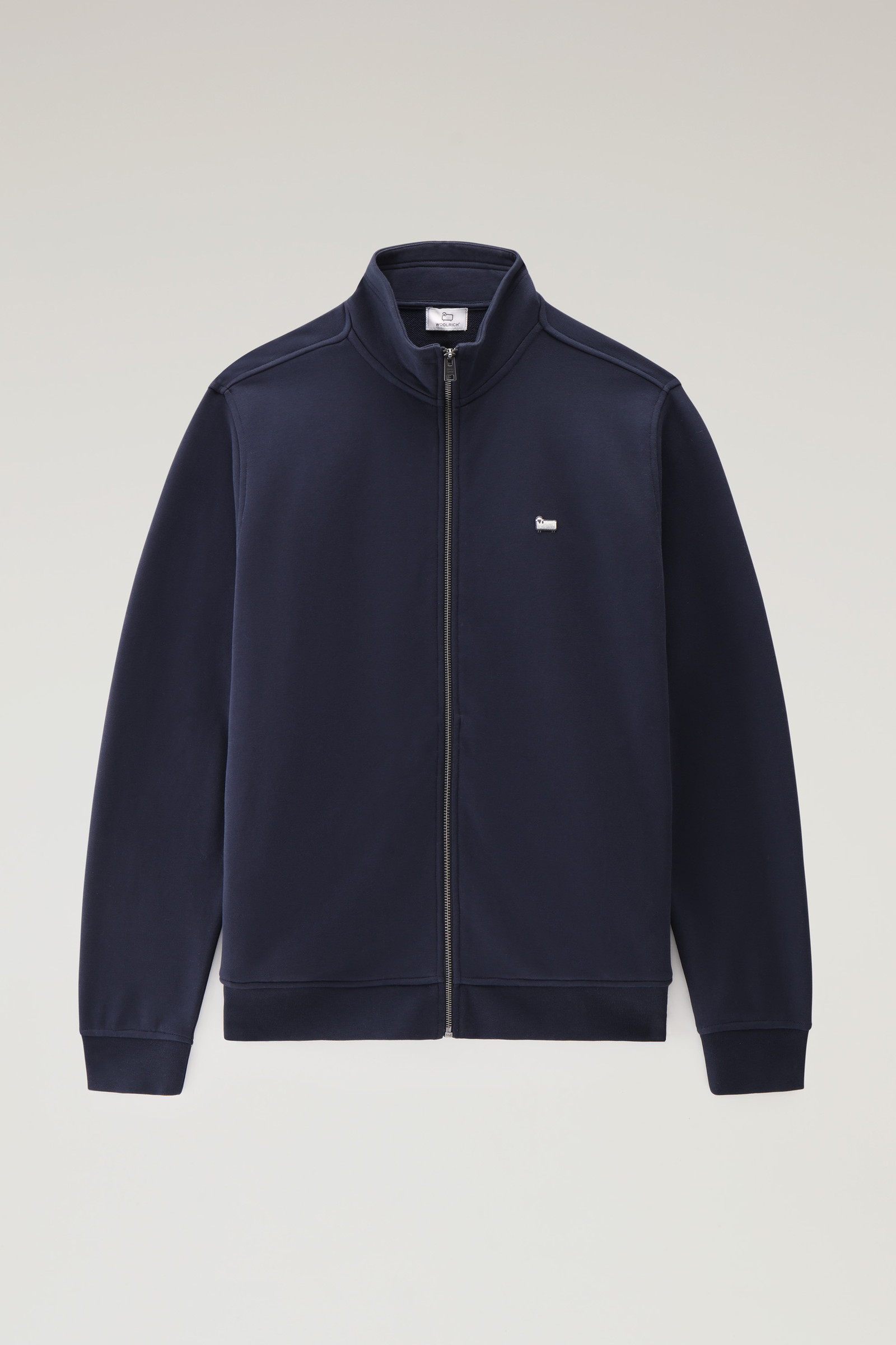 Klassieke sweater met volledige rits van een katoenmix blauw photo 5 | Woolrich