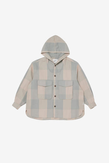 Pure Cotton Hooded Shirt Beige | Woolrich