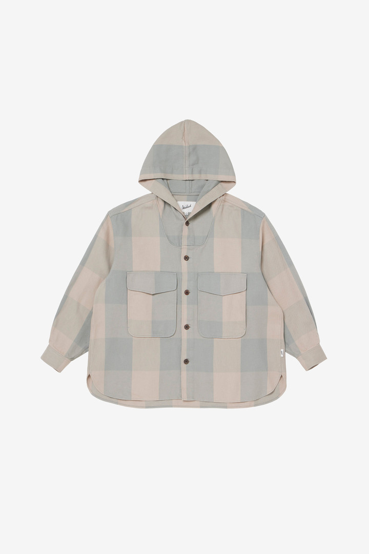 BUFFALO CHECK REG HOODIE SHIRT Beige photo 1 | Woolrich