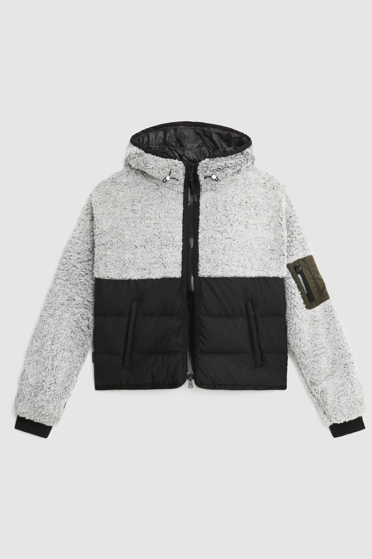 Sweat à capuche en polaire et nylon