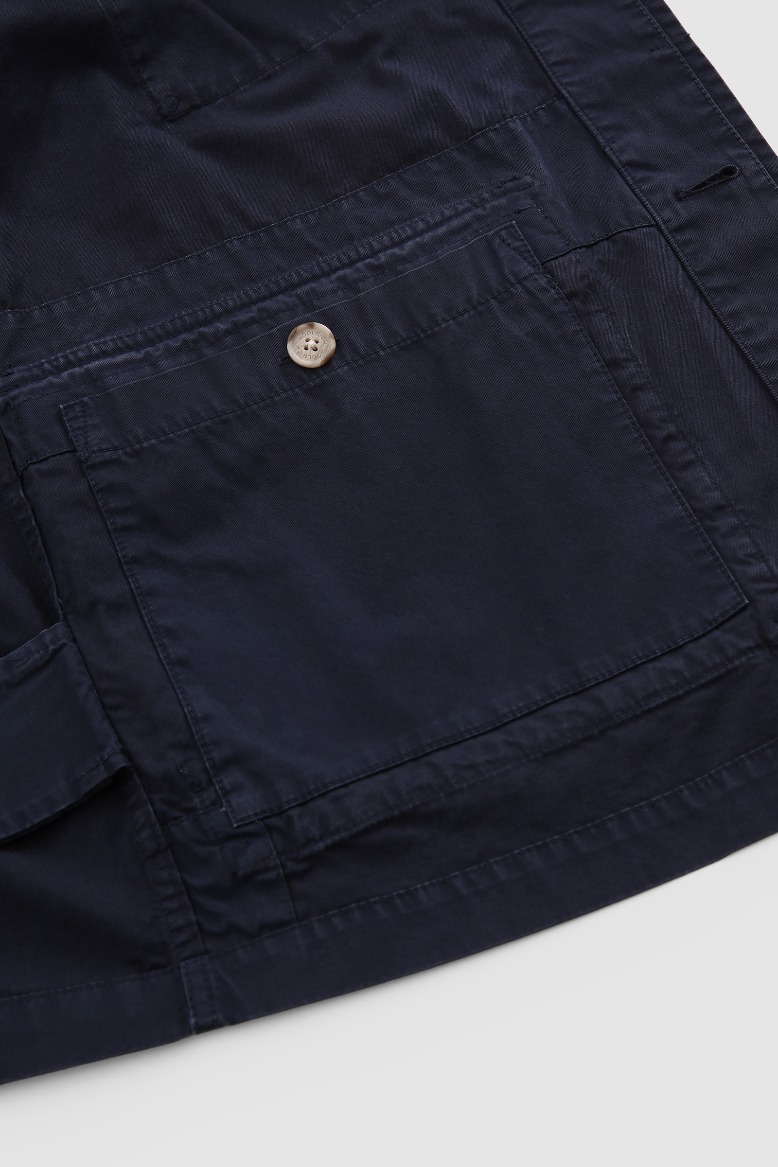Feldjacke mit Rundhalsausschnitt aus weicher, stückgefärbter Baumwolle Blau photo 9 | Woolrich