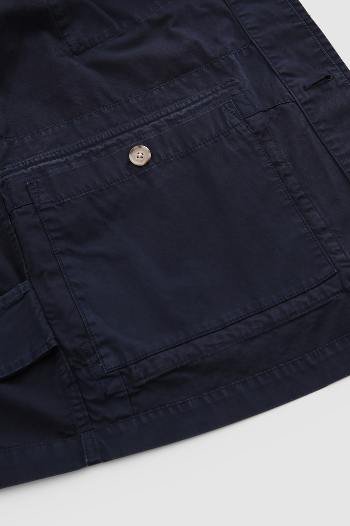 Feldjacke mit Rundhalsausschnitt aus weicher, stückgefärbter Baumwolle Blau photo 9 | Woolrich