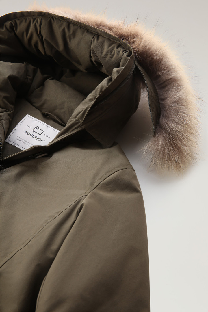 Short Arctic Parka in Ramar Cloth with Detachable Fur Green photo 3 | Woolrich