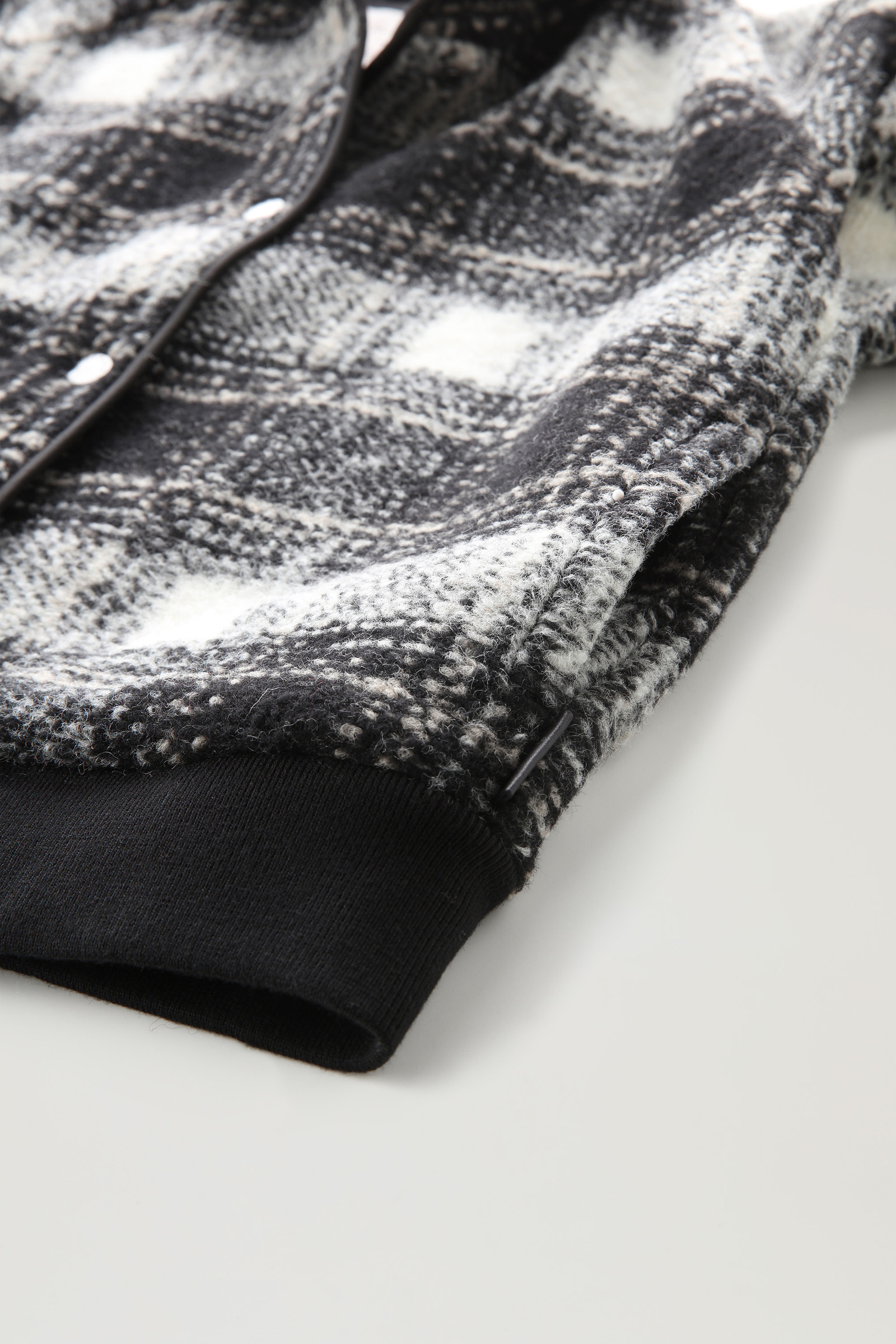 Gentry wollen blend bomberjack met ruitpatroon Zwart photo 10 | Woolrich