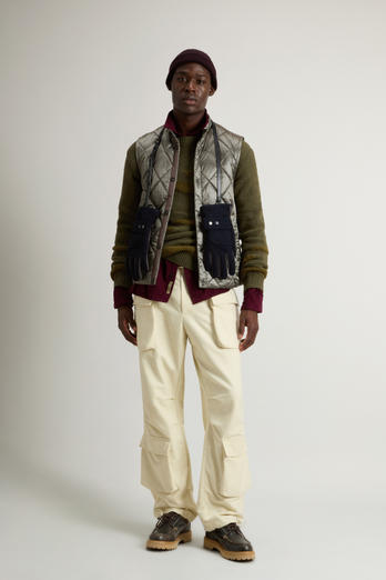 Yarn-Dyed Quilted Nylon Vest Gray | Woolrich