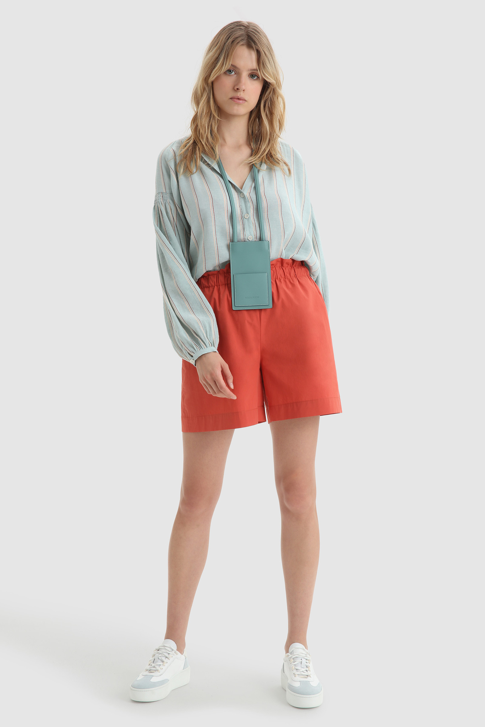 Cotton Poplin Shorts Red photo 2 | Woolrich