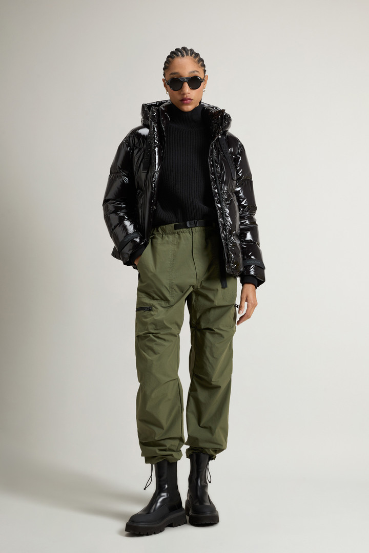 Short Quilted Parka in Glossy Nylon Black photo 2 | Woolrich