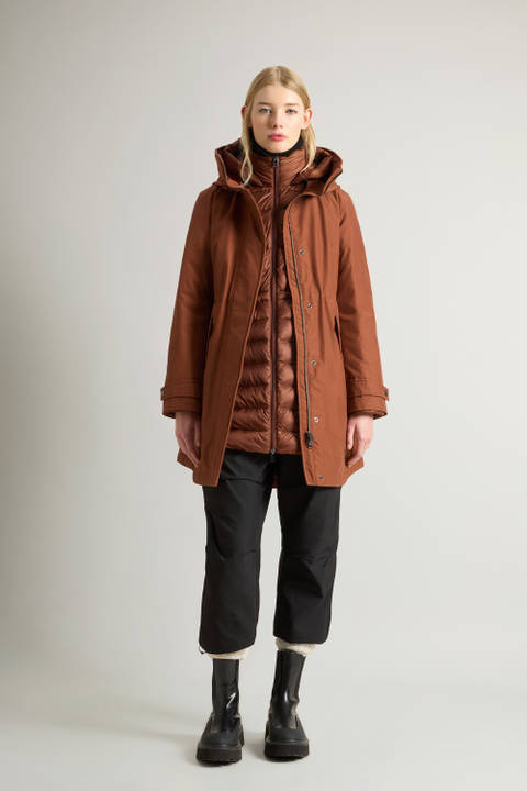 3-in-1-Parka aus Ramar Cloth Braun | Woolrich