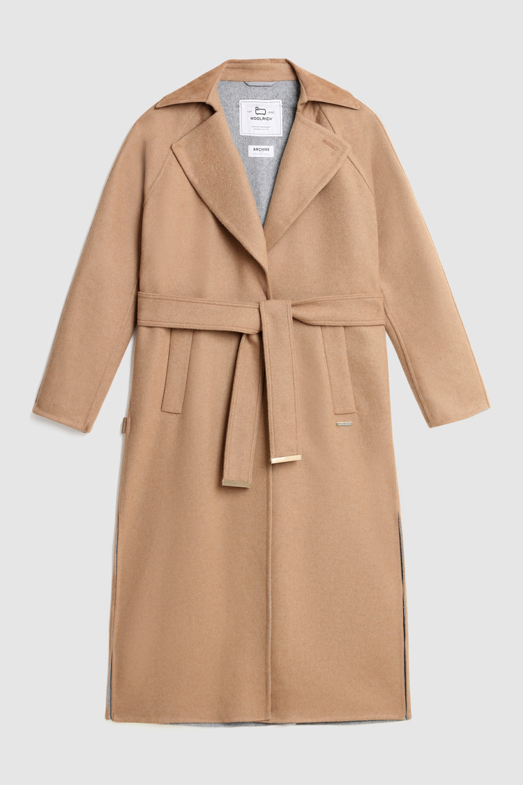 Callery wool Coat with waist belt
