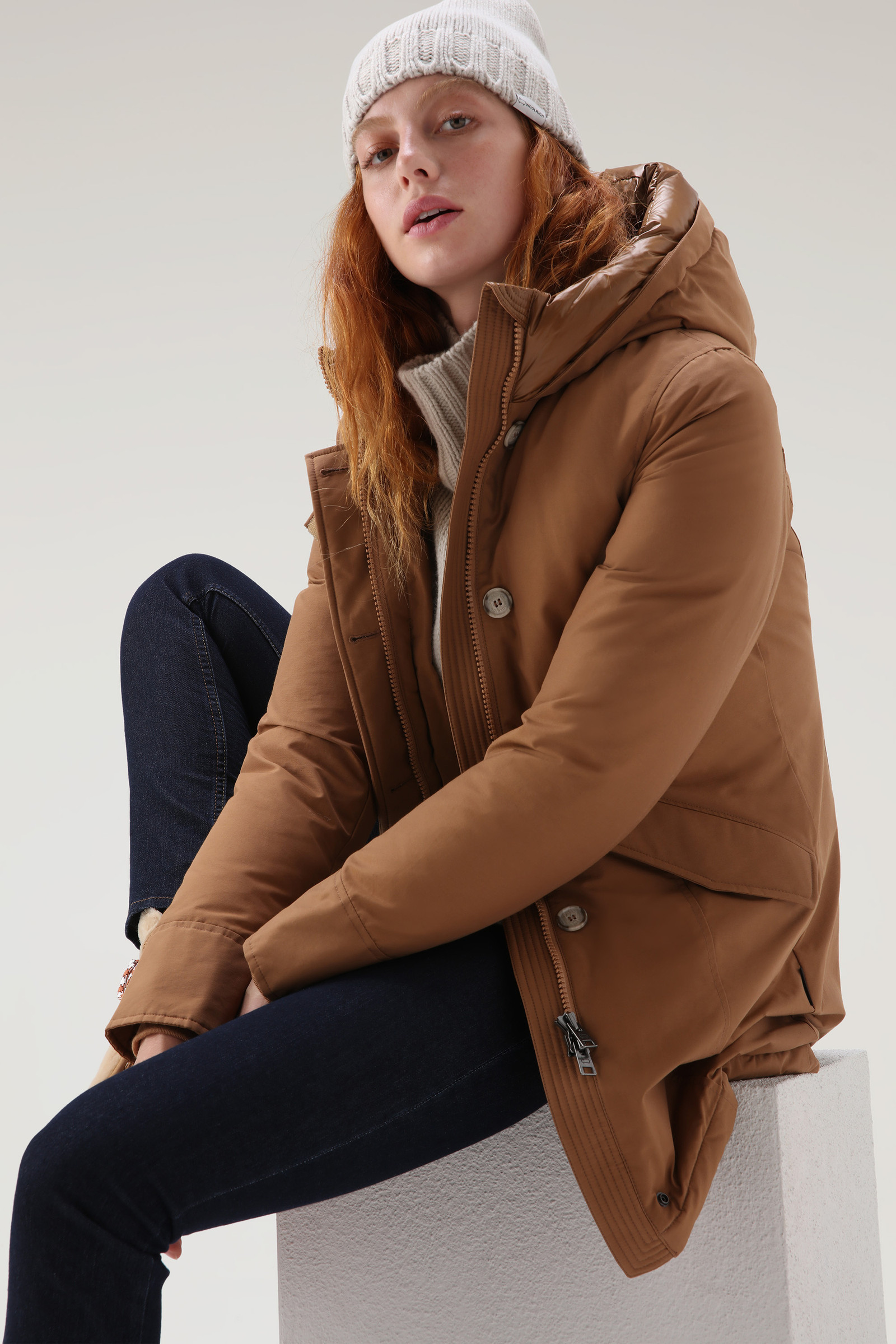 Arctische parka in Ramar-stof Bruin photo 4 | Woolrich