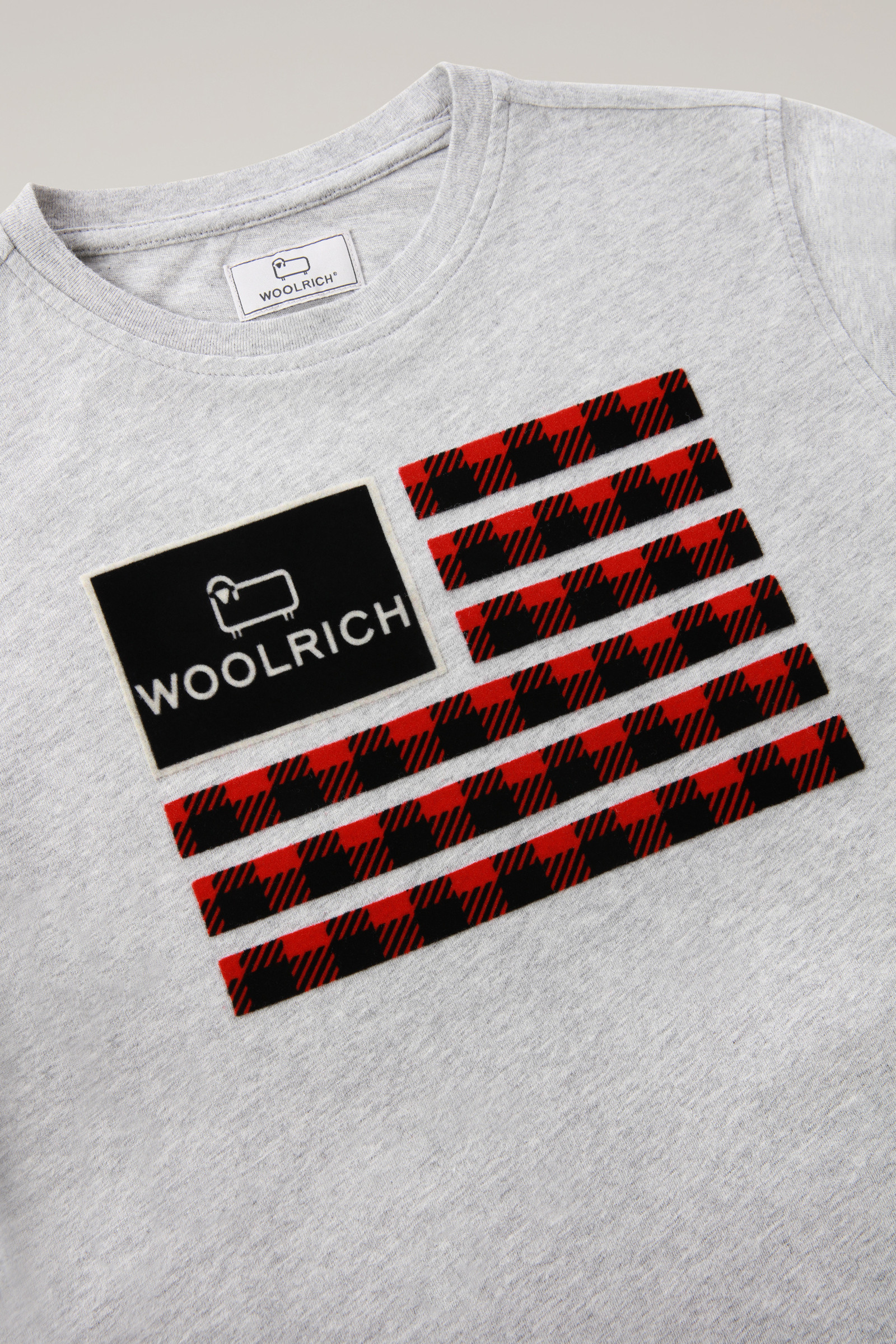 T-shirt Flag en coton à manches longues pour garçon grey photo 3 | Woolrich