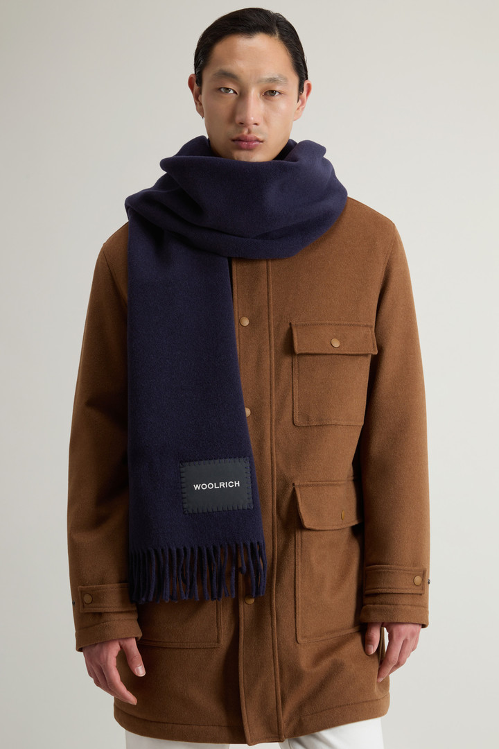 Pure Virgin Wool Scarf Blue photo 4 | Woolrich