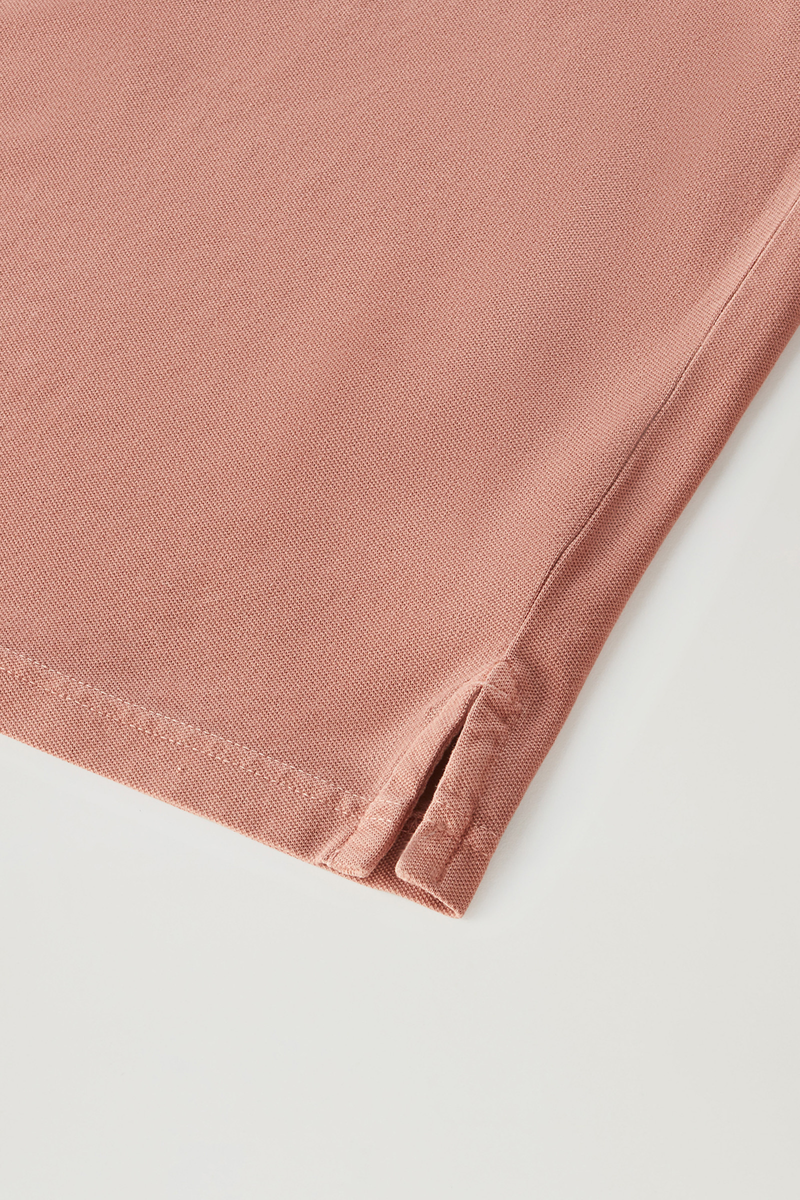 Mackinack Polo in Garment-Dye Stretch Cotton Piquet Brown photo 7 | Woolrich