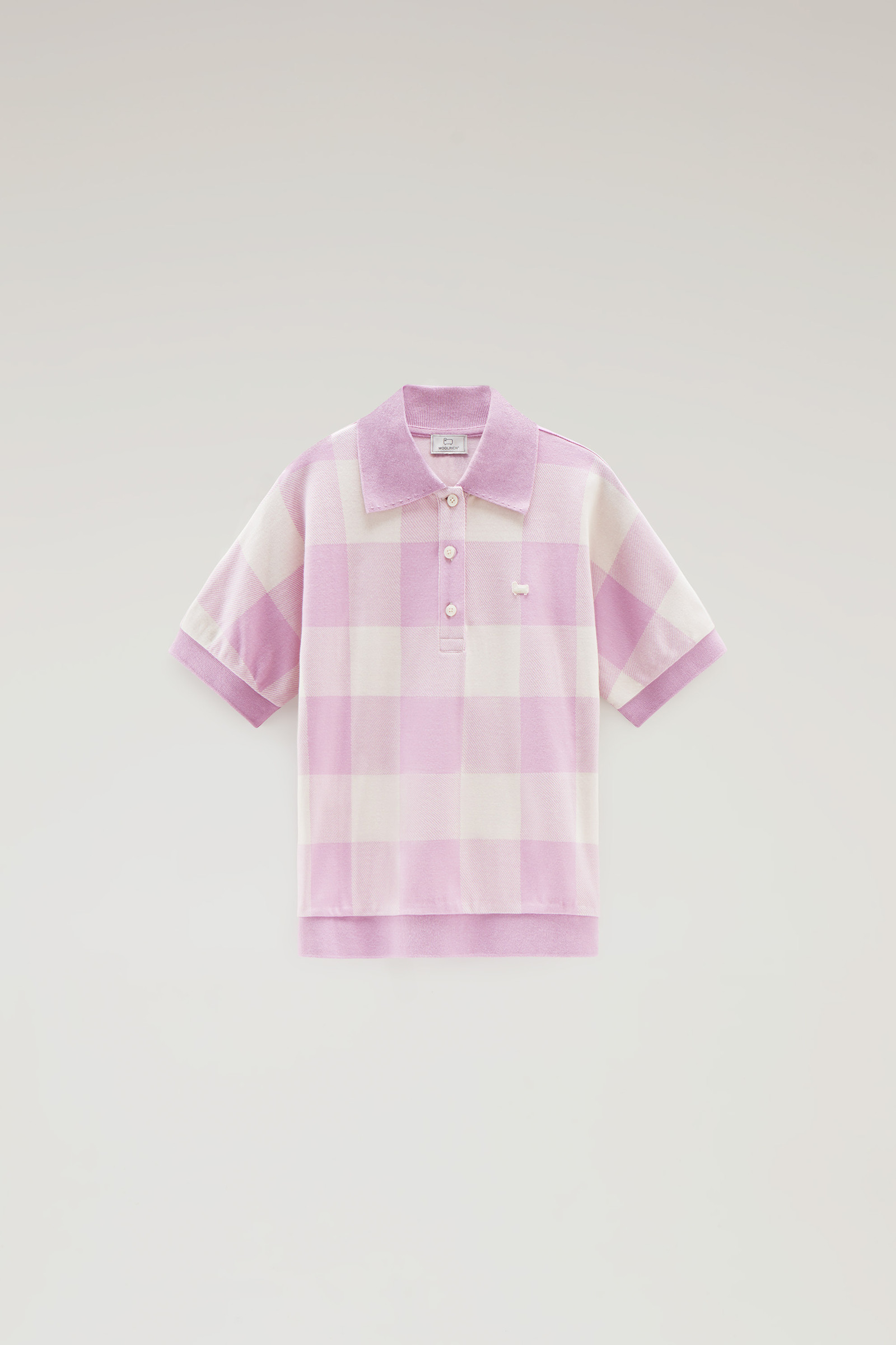 Poloshirt mit amerikanischem Karomuster aus einer garngefärbten Mischung aus Baumwoll-Stretch rosa photo 5 | Woolrich