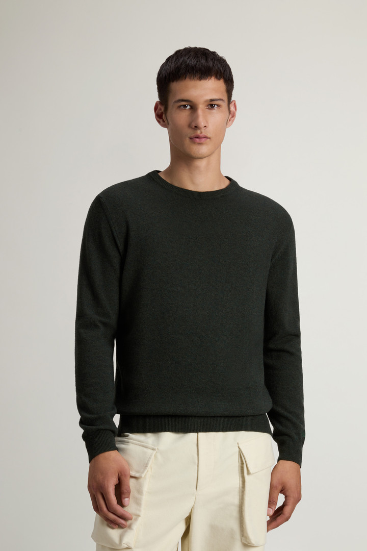 Pure Wool Crewneck Sweater Green photo 1 | Woolrich
