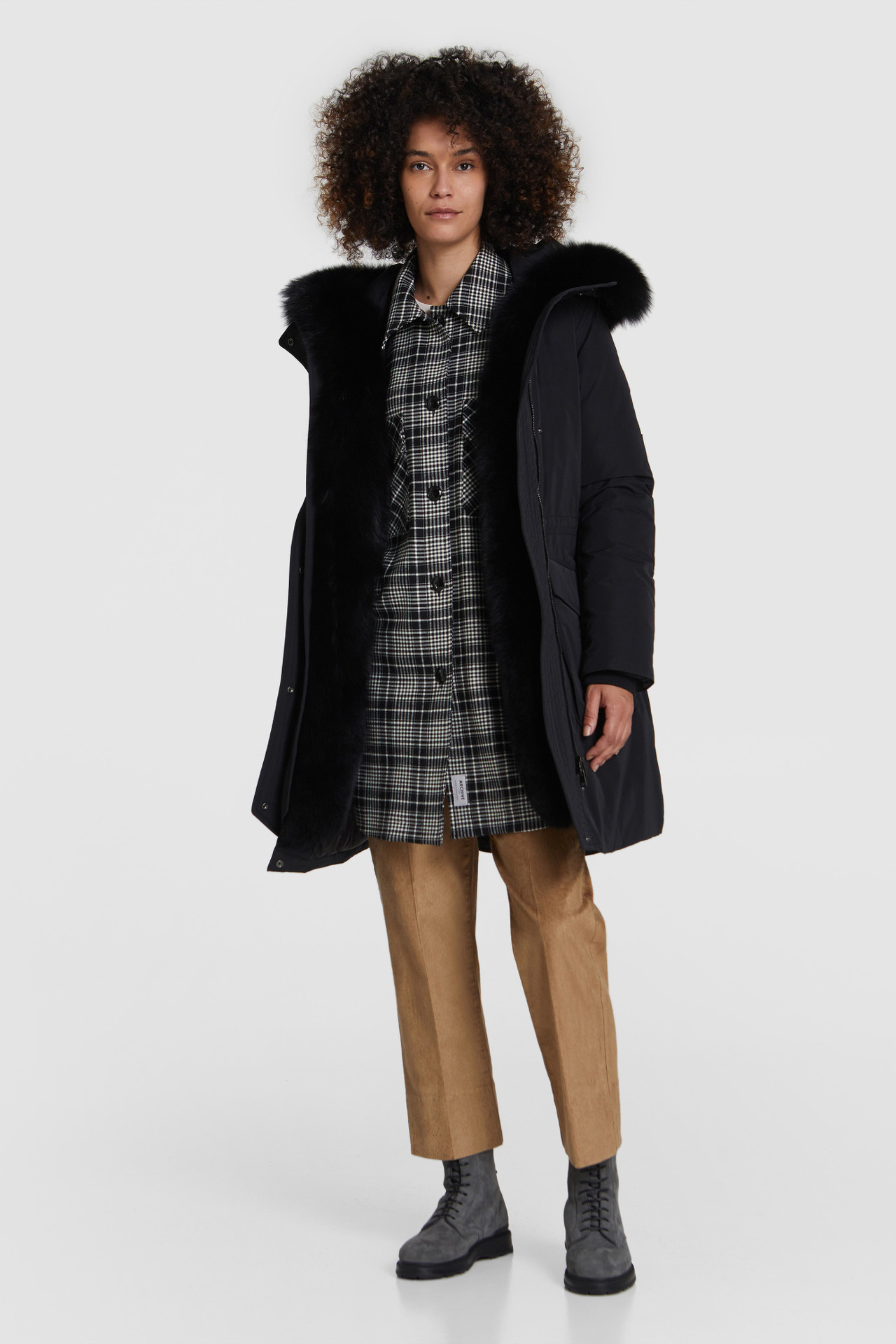 Military Parka Pelliccia Volpe