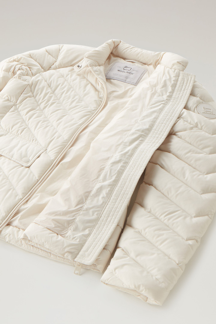 Short Padded Jacket with Chevron Quilting White photo 10 | Woolrich