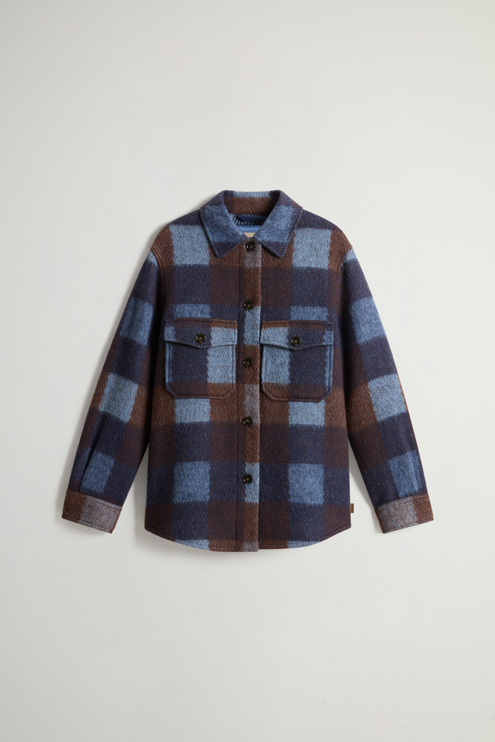 Overshirt in Wool Blend Blue photo 5 | Woolrich