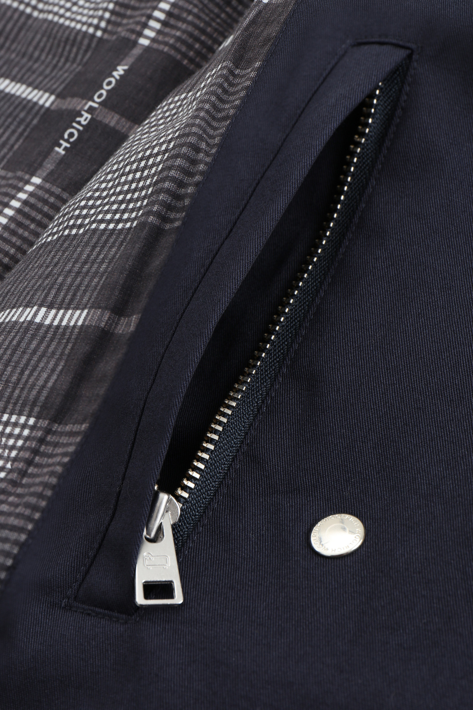 Havice Light Trench Coat with Printed Check Lining Blue photo 9 | Woolrich