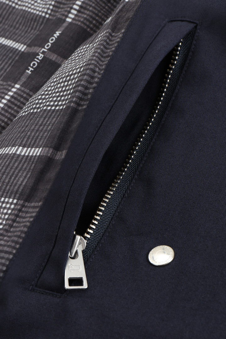Havice Light Trench Coat with Printed Check Lining Blue photo 9 | Woolrich