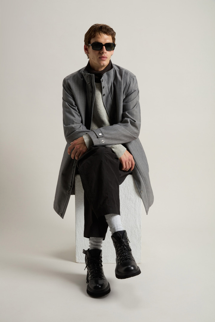 Yarn-Dyed Coat in Three-Layer Fabric with Hood Gray photo 9 | Woolrich
