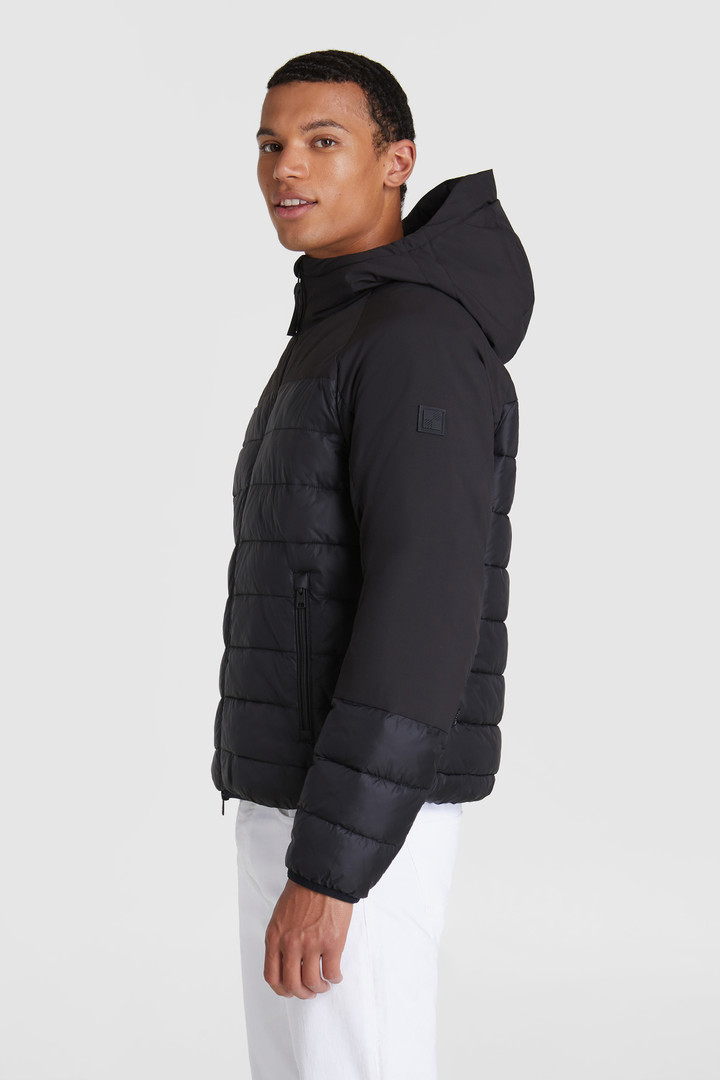 Veste à capuche avec motif intarsia