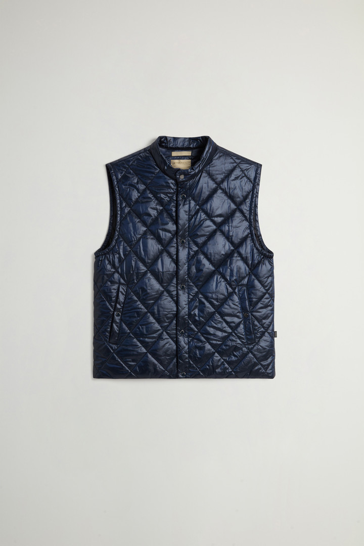 Yarn-Dyed Quilted Nylon Vest Blue photo 5 | Woolrich