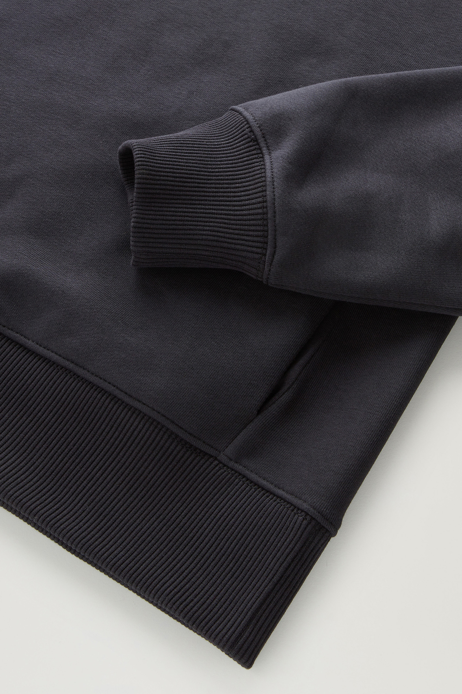 Hoodie with Embroidered Logo Black photo 7 | Woolrich