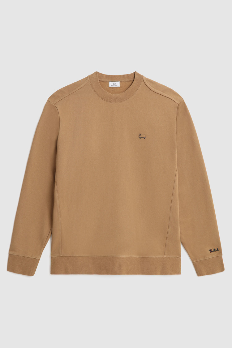 Sudadera de algodón cepillado con cuello redondo American