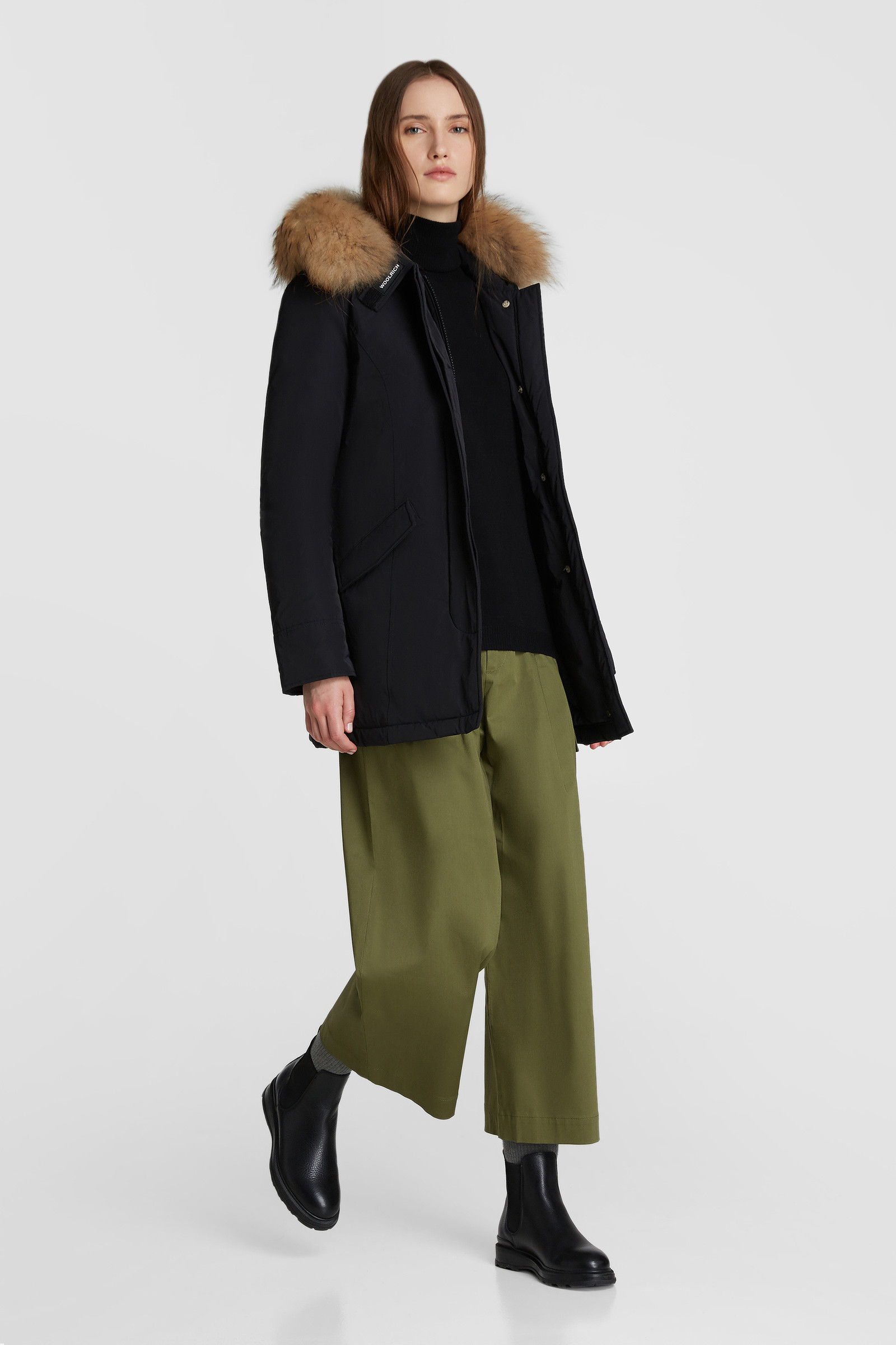Women's Luxury Arctic Parka with Fur Black | Woolrich USA