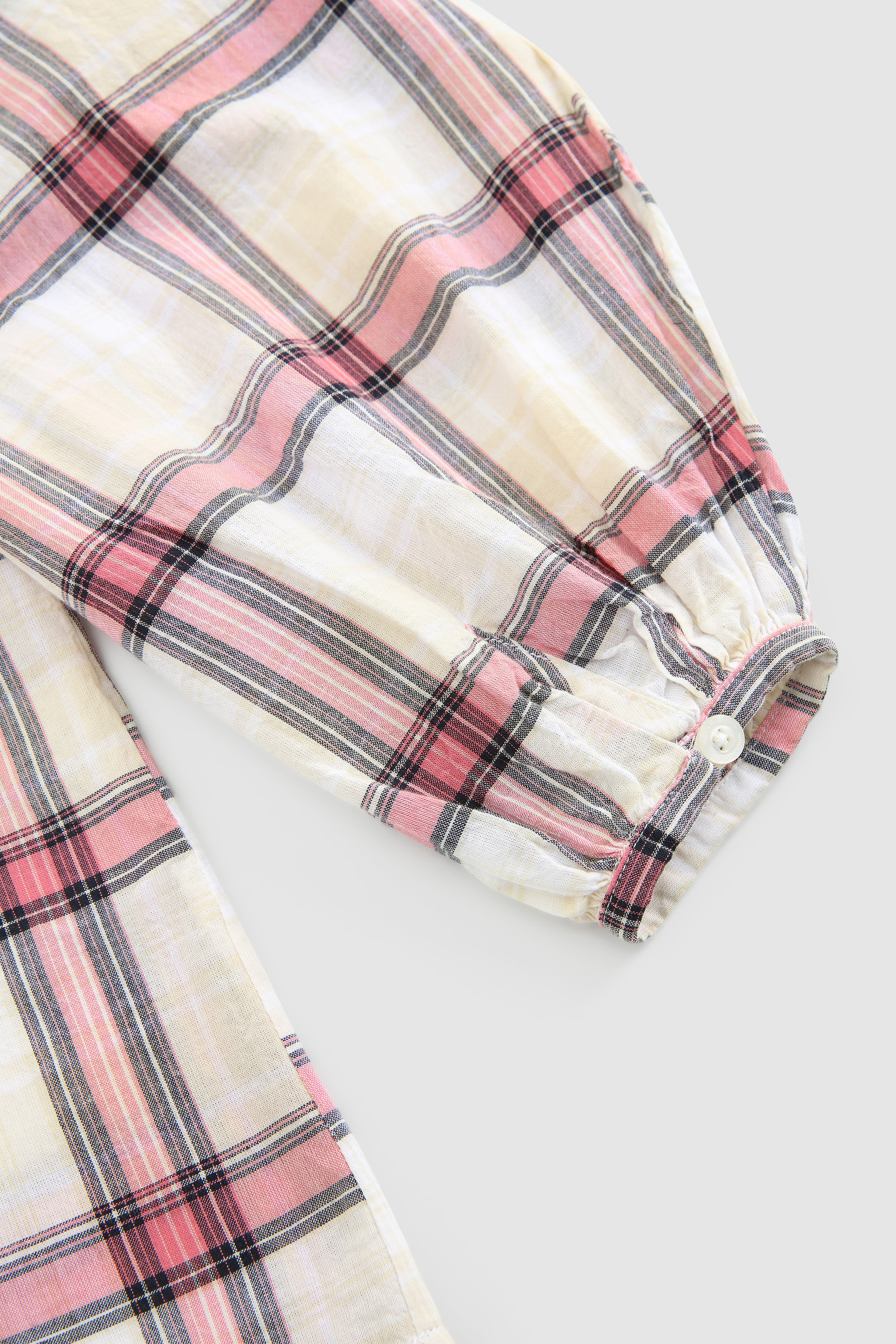 Linen blend blouse with Check print White photo 6 | Woolrich