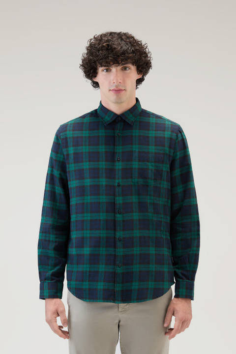 Plaid Shirt in Lightweight Flannel Black | Woolrich