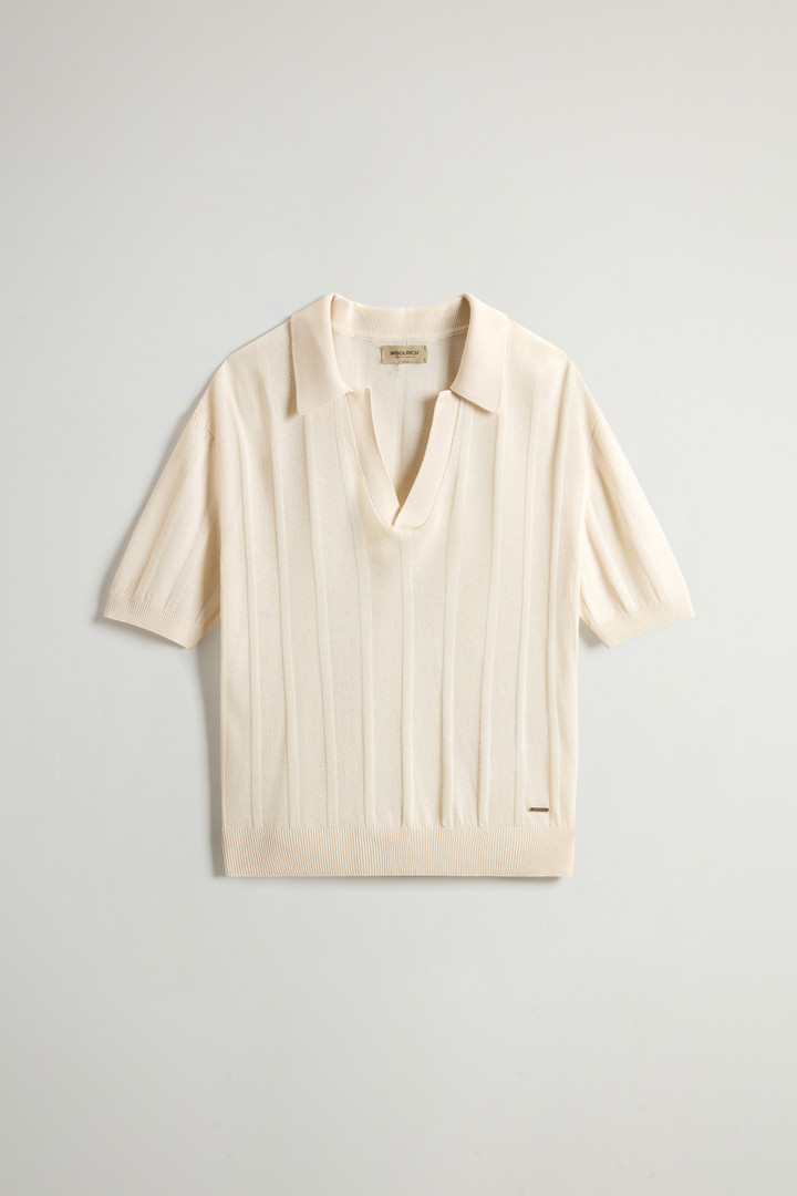 Knit Polo Shirt White photo 5 | Woolrich