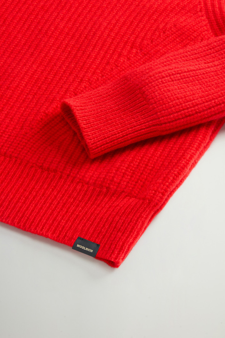 Canberra Pullover mit Stehkragen aus reiner Schurwolle Rot photo 7 | Woolrich