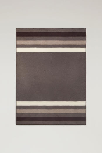 Striped Wool Blend Blanket Brown | Woolrich