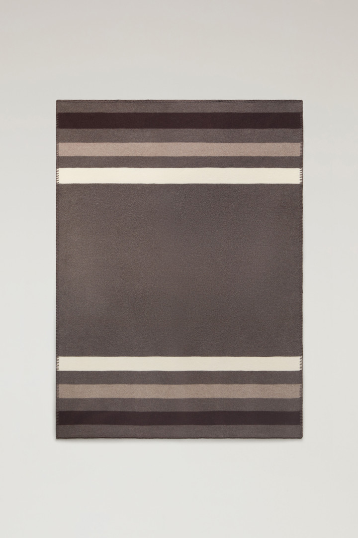Striped Wool Blend Blanket Brown photo 1 | Woolrich