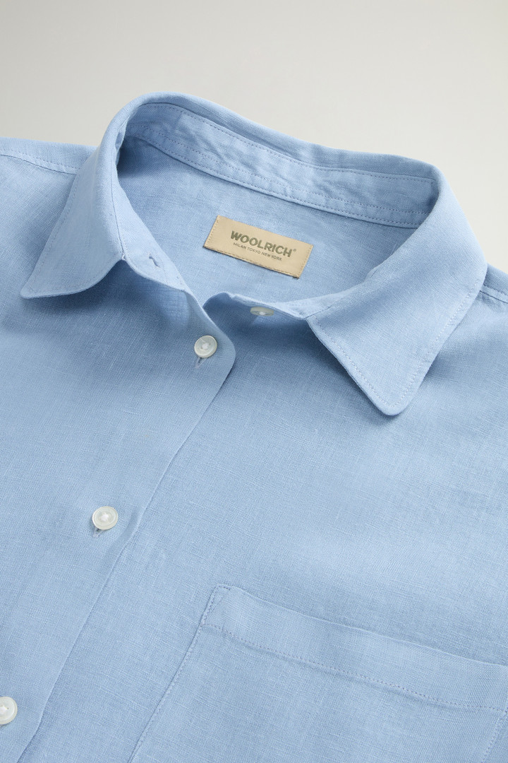 GD LINEN SHIRT Azul photo 6 | Woolrich