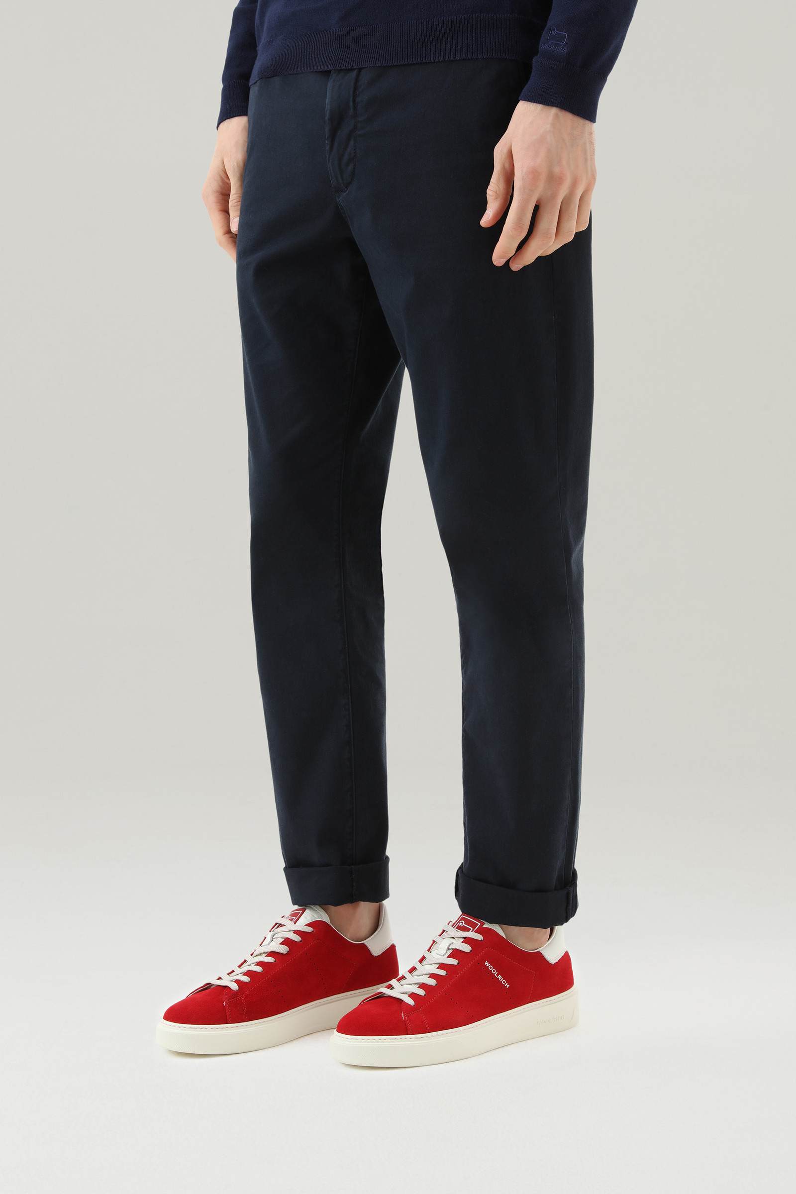 Sneakers Classic Court in pelle scamosciata con dettagli a contrasto rosso photo 6 | Woolrich