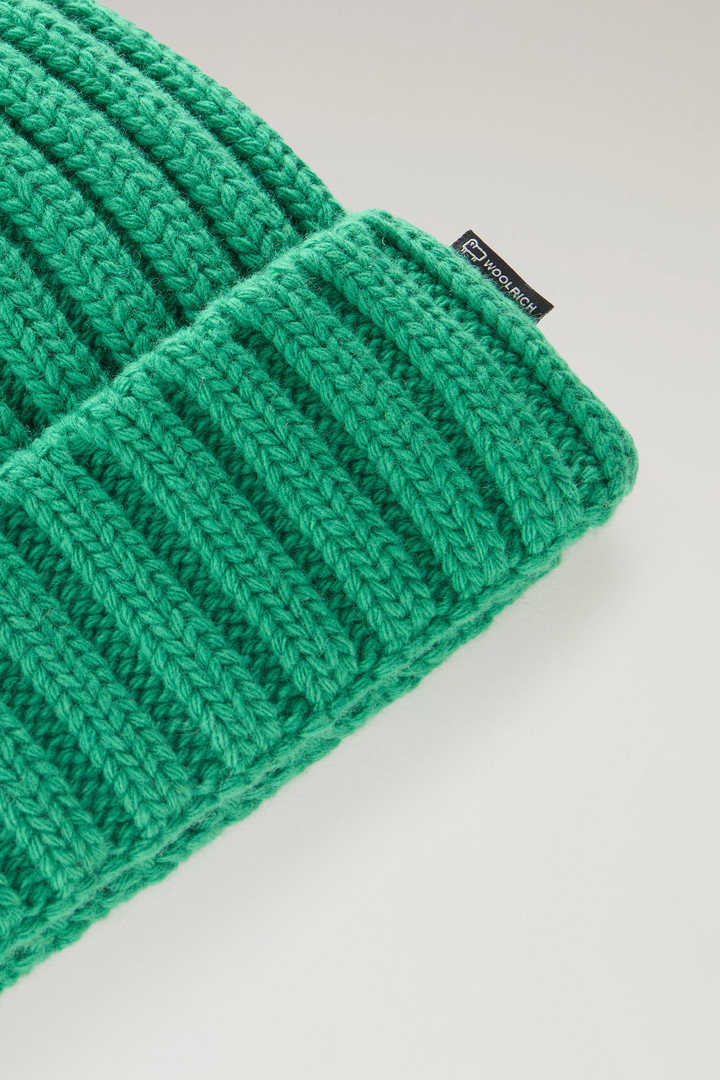 Boys' Beanie in Pure Virgin Wool Green photo 3 | Woolrich