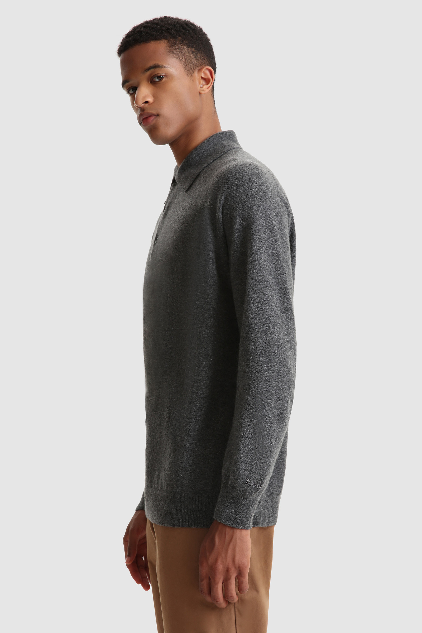Luxury Polo in Cashmere Yarn Black photo 3 | Woolrich