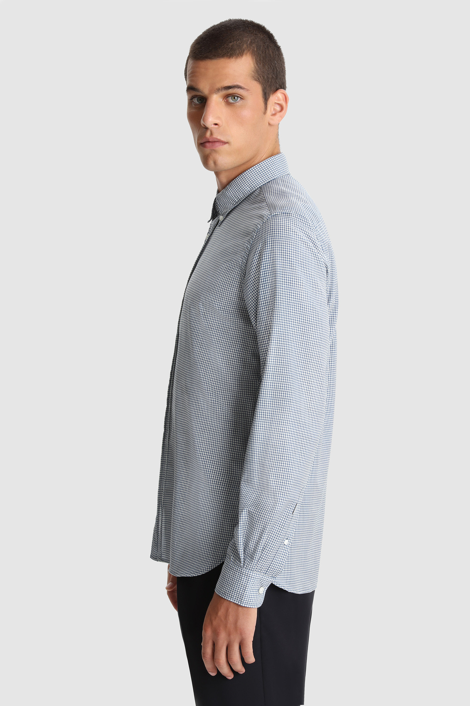 Merino Light Cool Wool Shirt Blue photo 3 | Woolrich