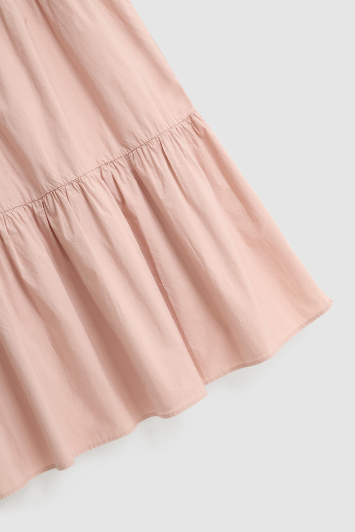 Ärmelloses langes Popelinekleid