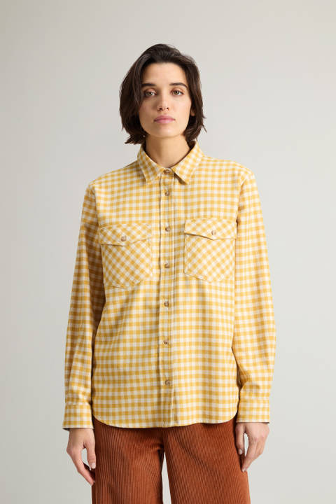 Flannel Shirt with Buffalo Check Pattern Yellow | Woolrich