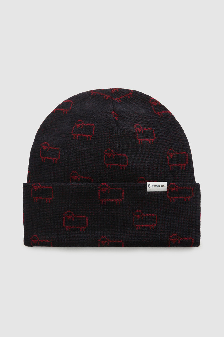 Berretto in misto lana con logo Jacquard Sheep