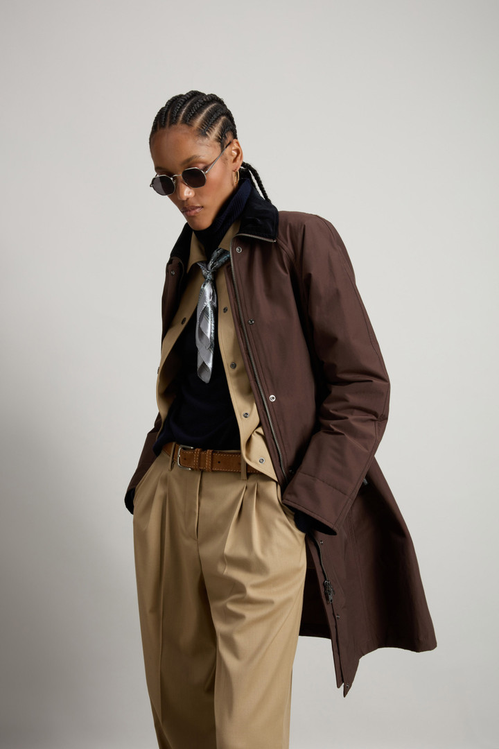 Mantel aus Ramar Cloth mit Cordkragen Braun photo 9 | Woolrich