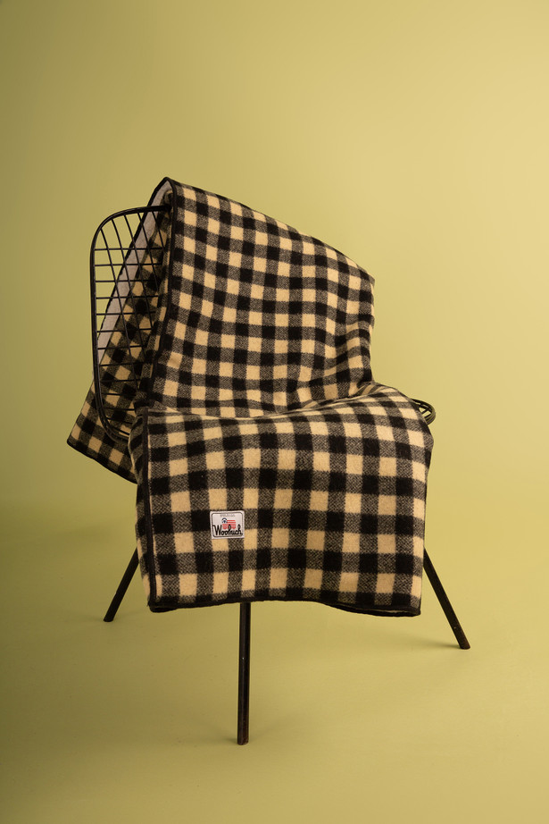 Archival Wool and Sherpa Buffalo Check Blanket