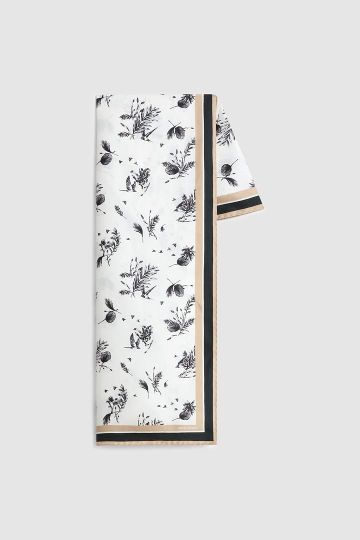 Printed Silk Scarf White | Woolrich