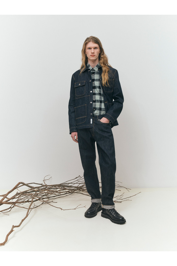 Japans raw denim overhemdjack Blauw photo 10 | Woolrich